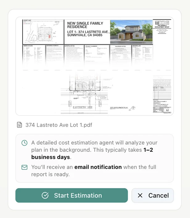 AI agent analyzing project data in the background